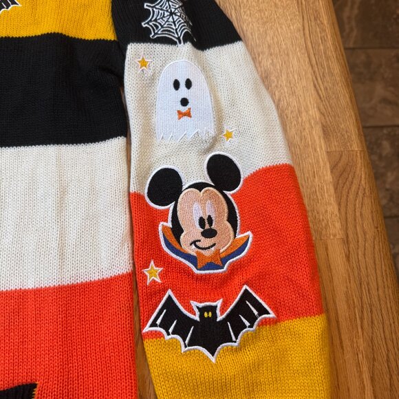 Disney Her Universe Halloween Striped Cardigan Mickey Candy Corn Small NWT - Picture 3 of 10